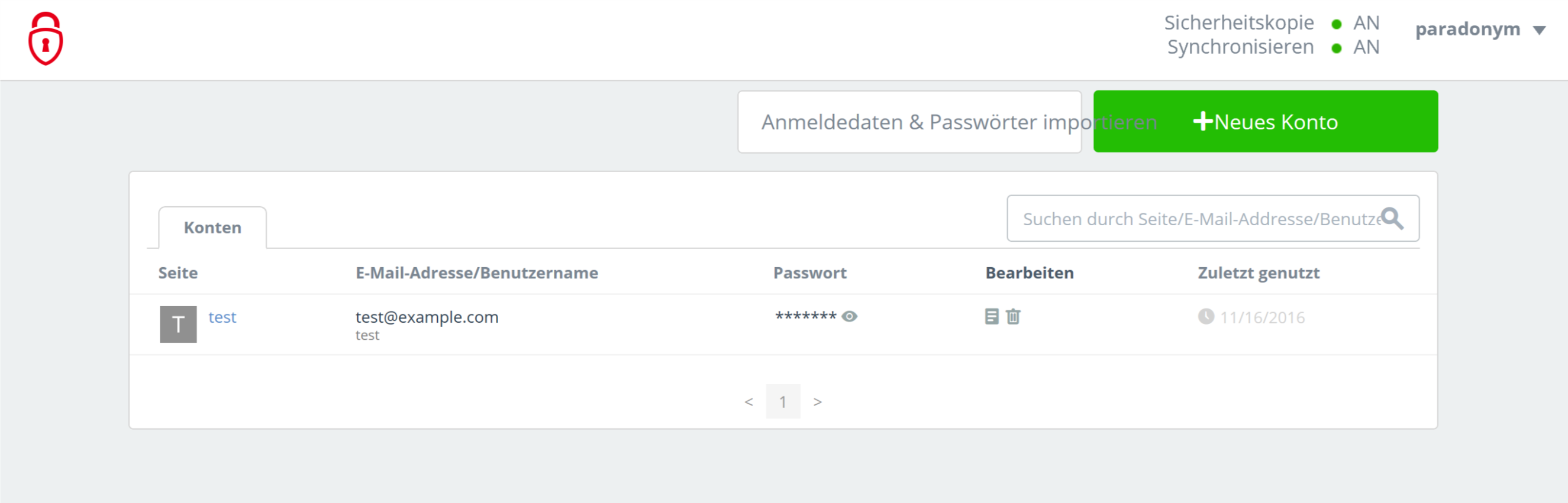 Avira Passwortmanager